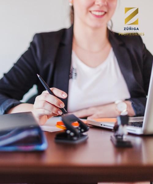 cheerful-office-working-woman-at-workplace